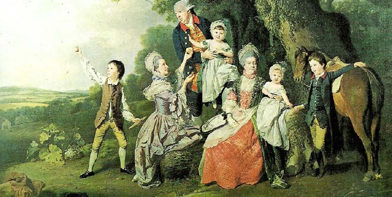 ZOFFANY  Johann the bradshaw family, c. Germany oil painting art